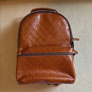 Leather Luxury--St. Louis City Soccer Club Brown Leather Backpack